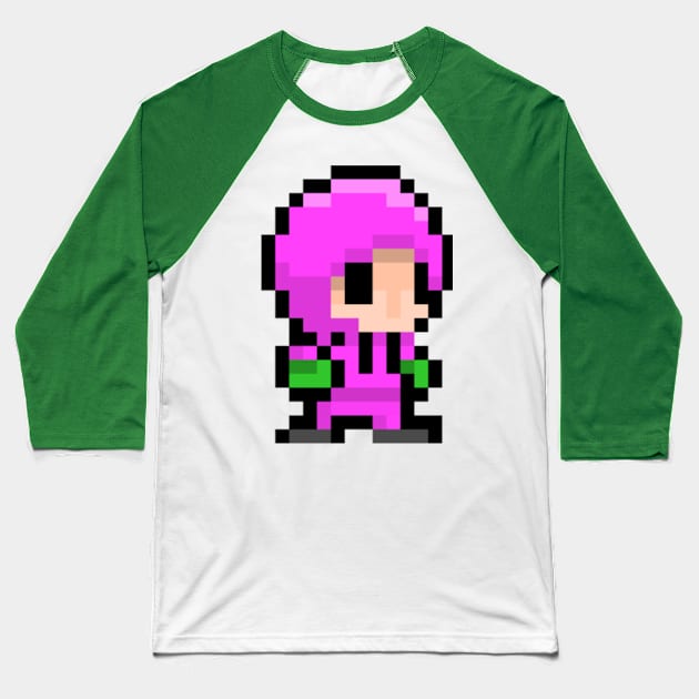 pixelated pink hoodie little man Baseball T-Shirt by sweendle